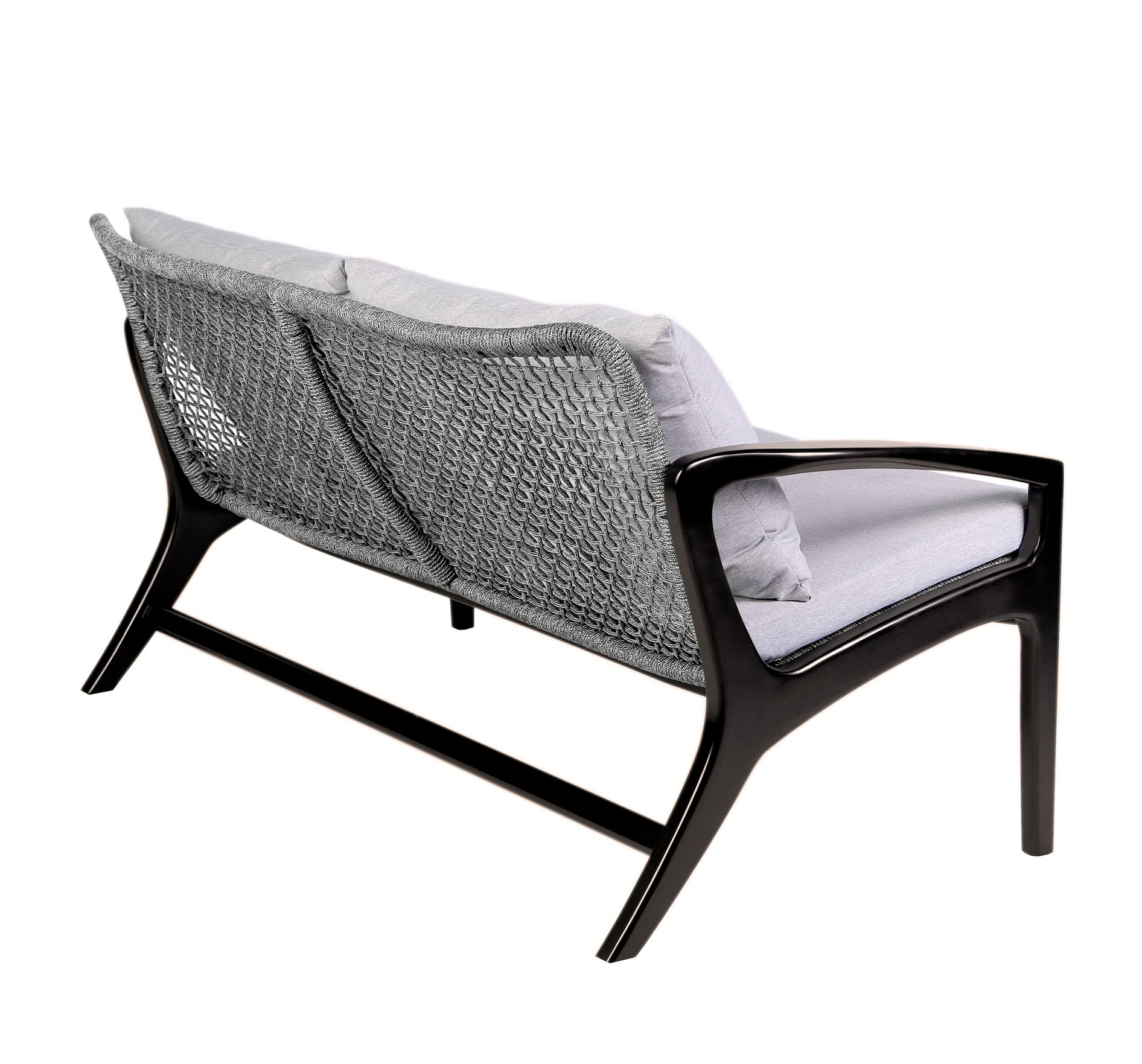 Image 5 Brighton 4 Piece Outdoor Patio Seating Set in Dark Eucalyptus with Rope more views