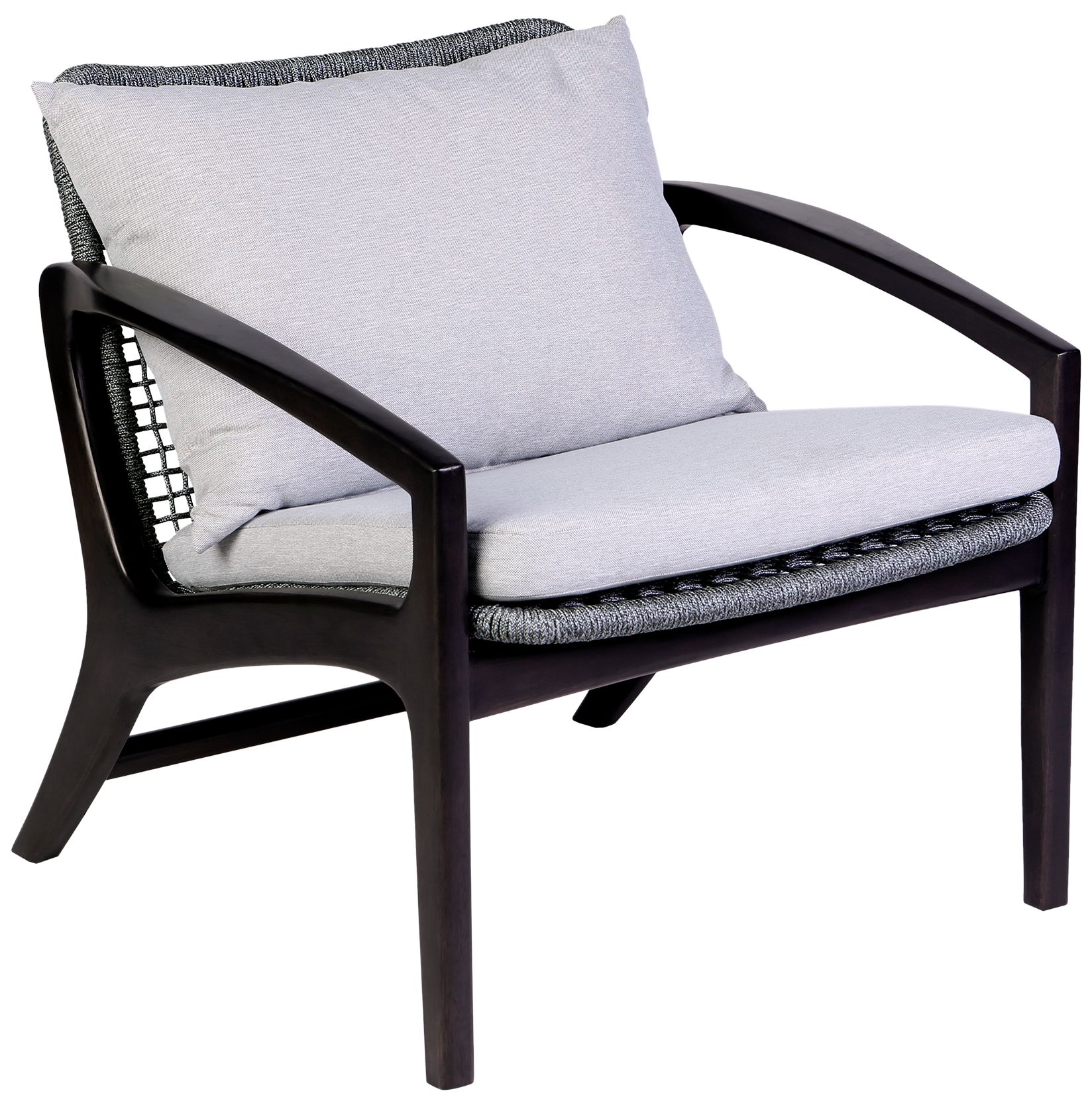 Image 6 Brighton 4 Piece Outdoor Patio Seating Set in Dark Eucalyptus with Rope more views