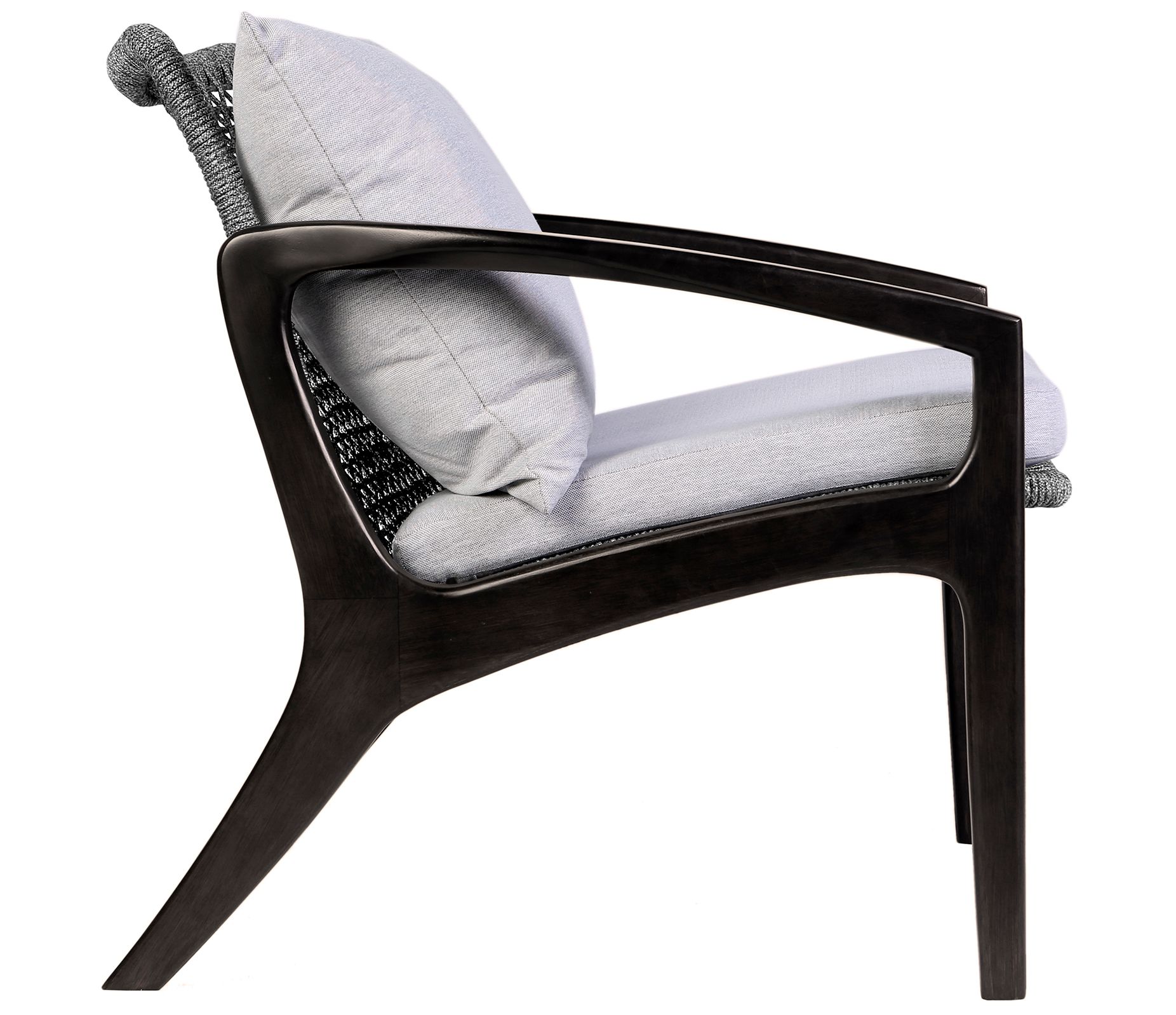 Image 7 Brighton 4 Piece Outdoor Patio Seating Set in Dark Eucalyptus with Rope more views