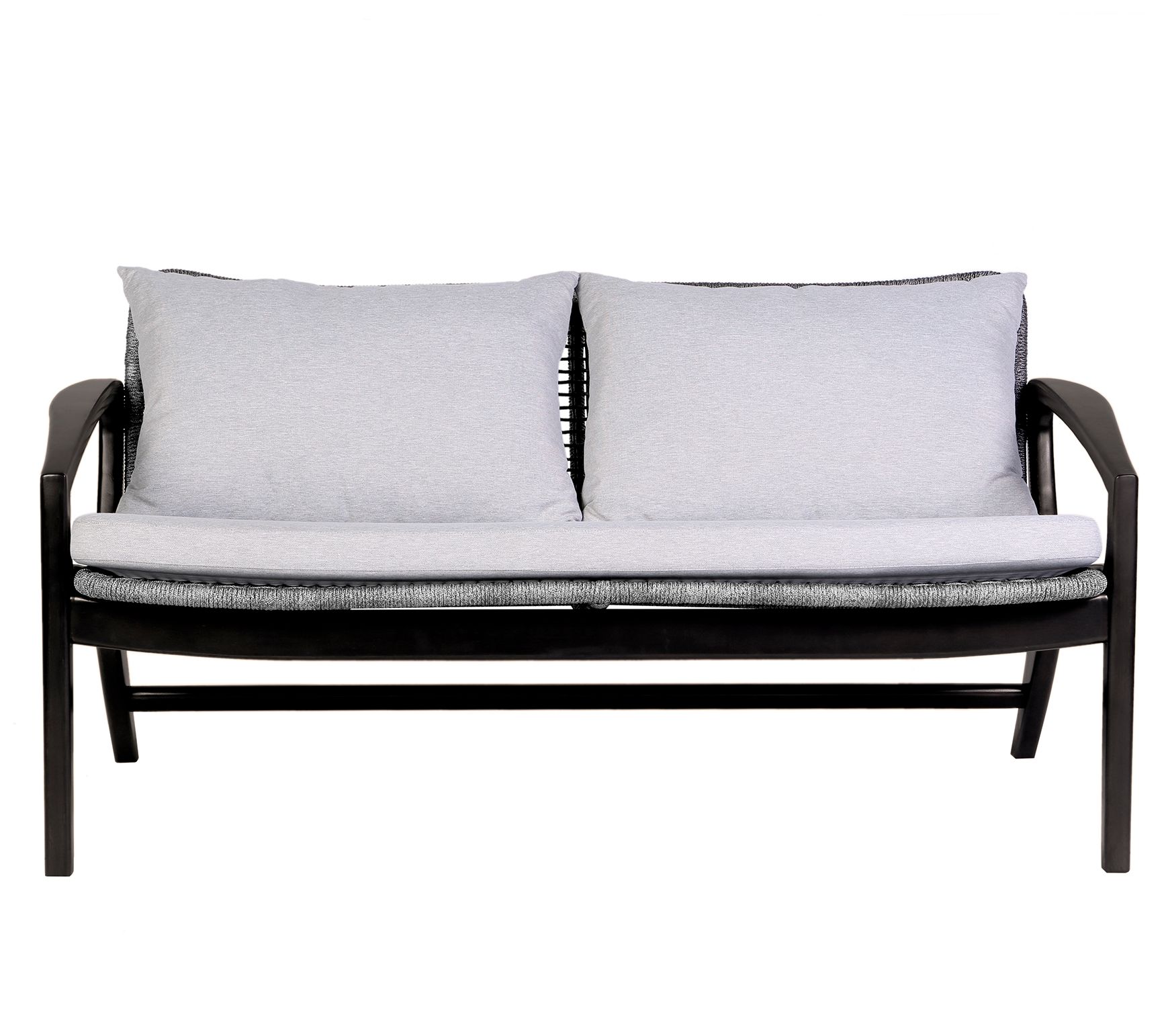 Brighton 4 Piece Outdoor Patio Seating Set in Dark Eucalyptus with Rope