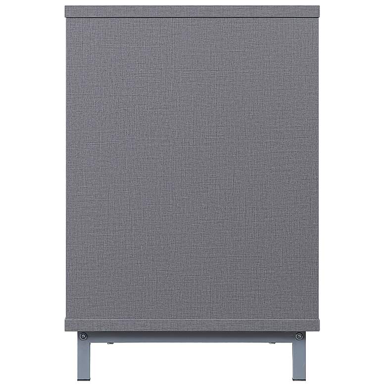 Image 7 Brighton 60 inch Wide Gray Wood 6-Shelf Electric Fireplace more views