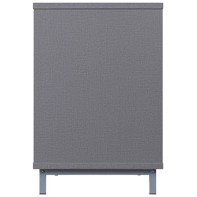 Image 6 Brighton 60" Wide Gray Wood Rectangular 7-Shelf TV Stand more views