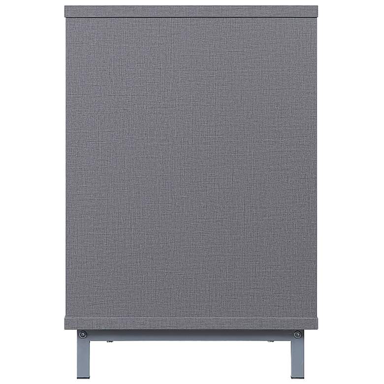 Image 6 Brighton 60 inch Wide Gray Wood Rectangular 7-Shelf TV Stand more views