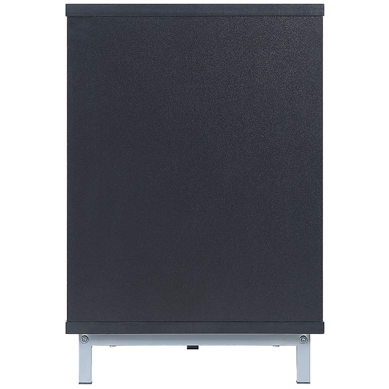 Image 6 Brighton 60" Wide Onyx Wood Rectangular 7-Shelf TV Stand more views