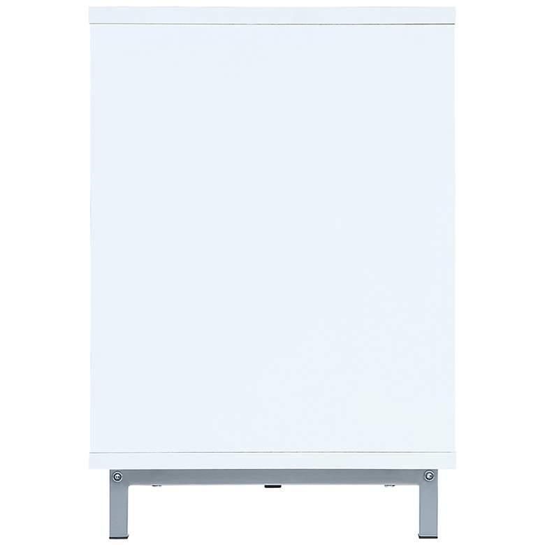 Image 7 Brighton 60 inch Wide White Wood 6-Shelf Electric Fireplace more views