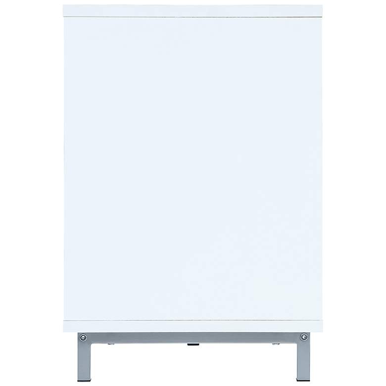 Image 7 Brighton 60" Wide White Wood 6-Shelf Electric Fireplace more views