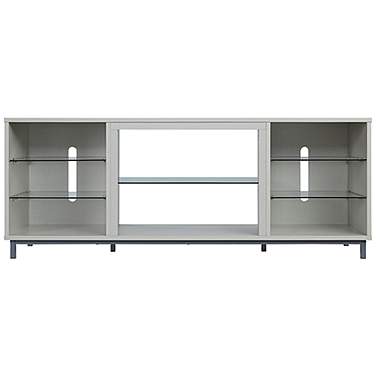 Brighton 60" Wide Beige Wood Rectangular 7-Shelf TV Stand