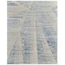Brighton Abstract Hand Knotted Ivory Area Rug 2' x 3'