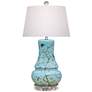 Brighton Bird and Branch 23" Sky Blue Porcelain Accent Table Lamp