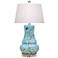 Brighton Bird and Branch 23" Sky Blue Porcelain Accent Table Lamp