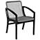 Brighton Outdoor Patio Dining Chair in Dark Eucalyptus Wood and Grey Rope