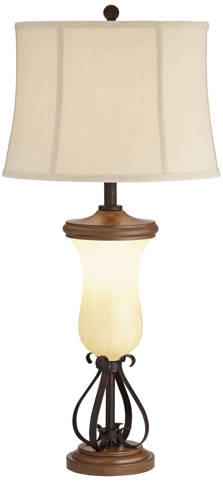 Brighton White Frosted Glass Night Light Table Lamp