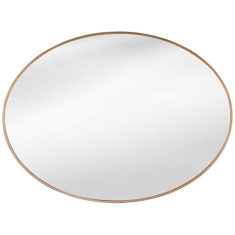 Image 3 Brigitte Gold Metal 48 inch x 36 inch Oval Wall Mirror
