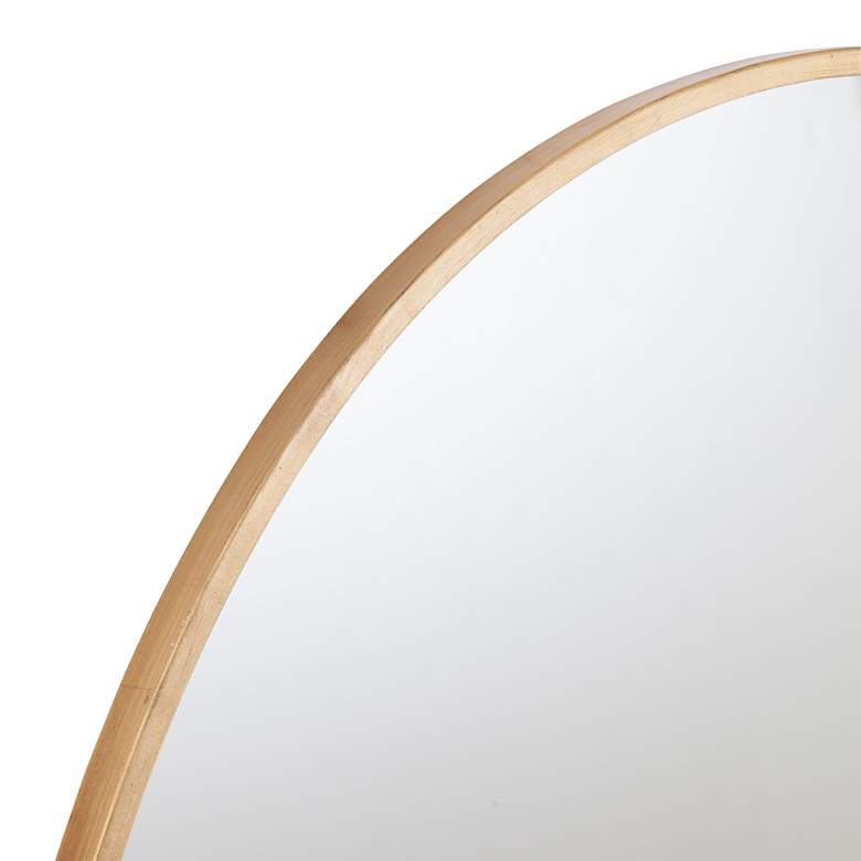 Image 4 Brigitte Gold Metal 48 inch x 36 inch Oval Wall Mirror more views