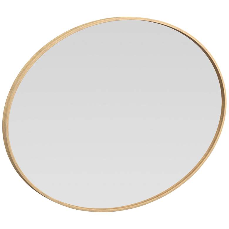 Image 5 Brigitte Gold Metal 48 inch x 36 inch Oval Wall Mirror more views