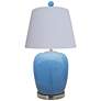 Brigitte Ice Blue Jar Table Lamp with Anna Rayon Shade