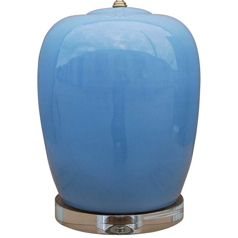 Image 3 Brigitte Ice Blue Jar Table Lamp with Anna Rayon Shade more views