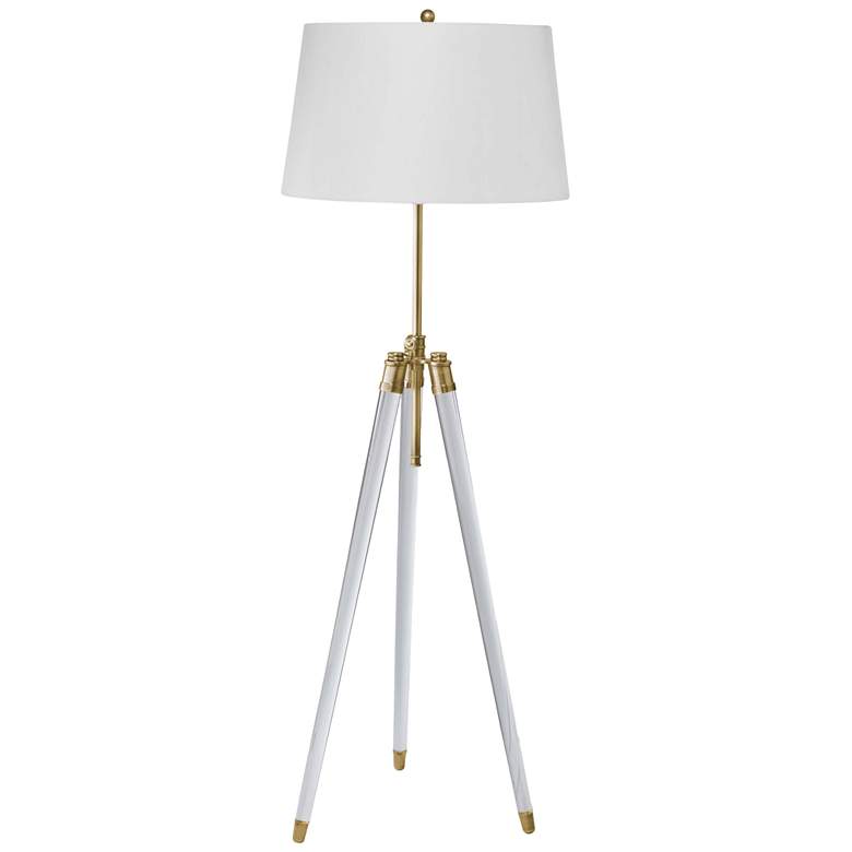 Image 1 Brigitte Natural Brass Adjustable Floor Lamp