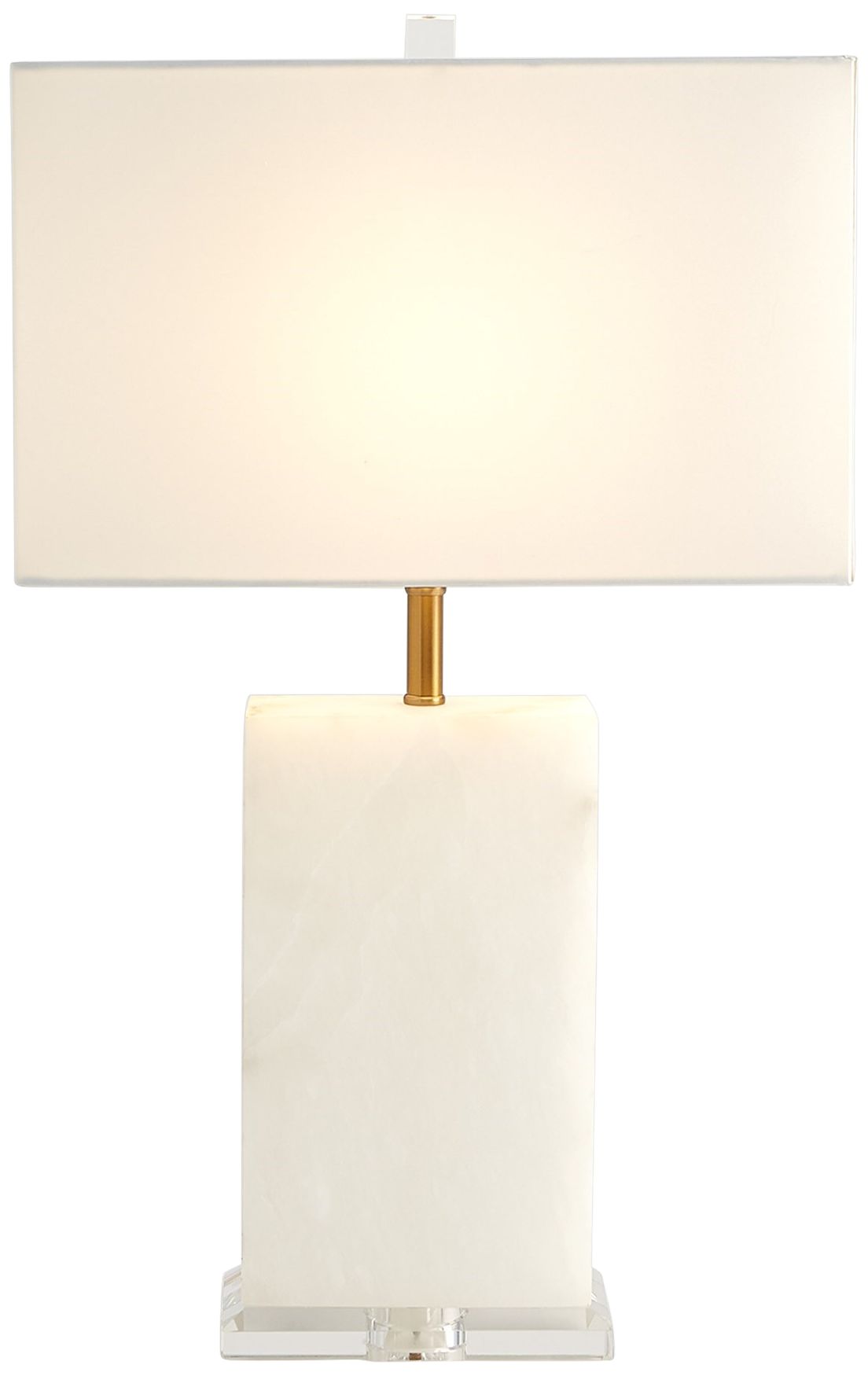 white rectangle table lamp