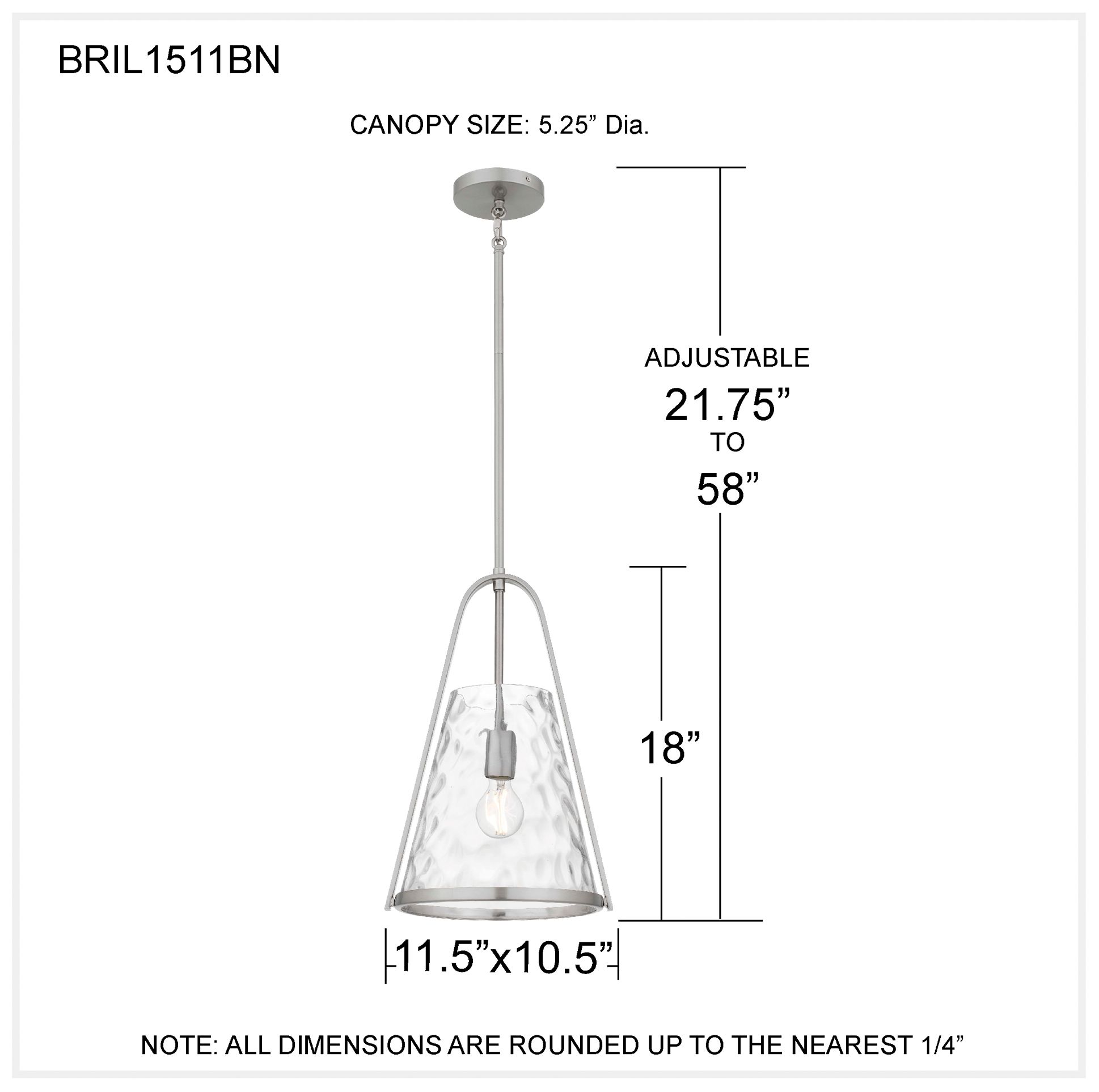 Image 7 Briley 1-Light Brushed Nickel Mini Pendant Light more views