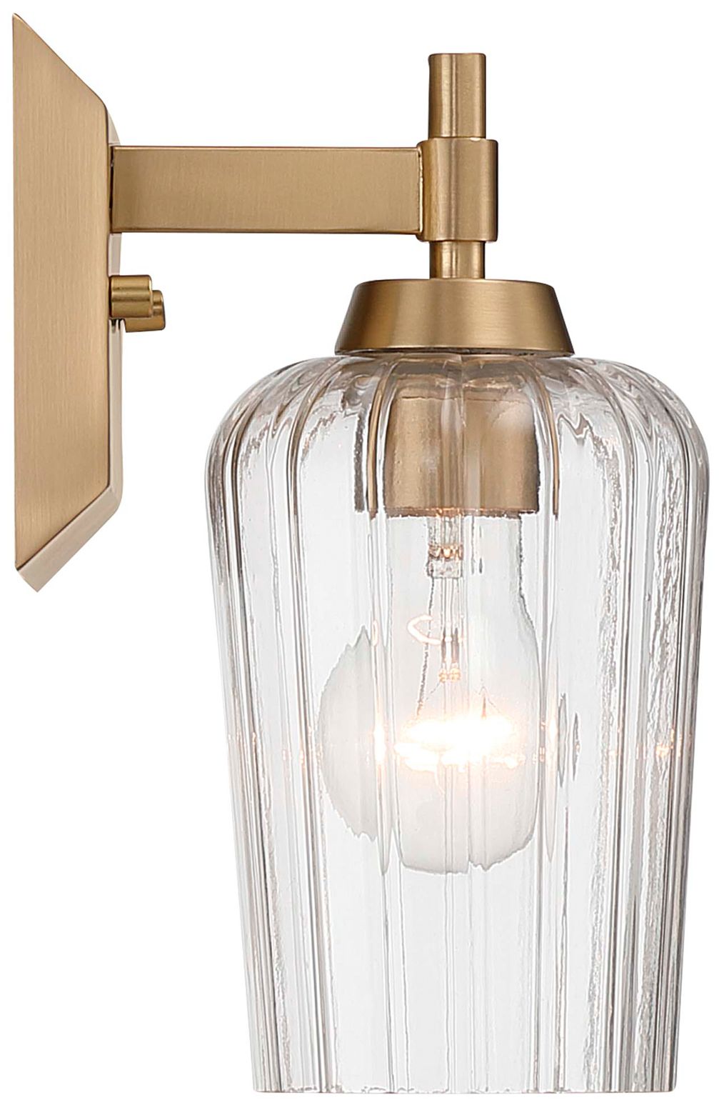 Image 3 Brilia 1-light Wall Sconce Vanity in BCB with Fluted Glass more views