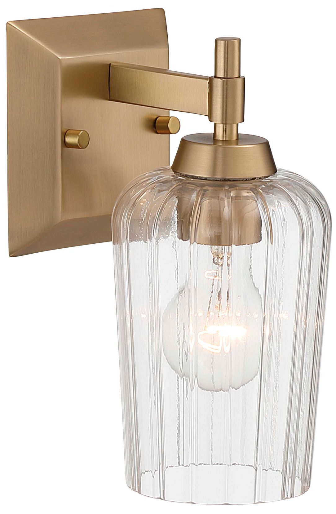 Image 6 Brilia 1-light Wall Sconce Vanity in BCB with Fluted Glass more views