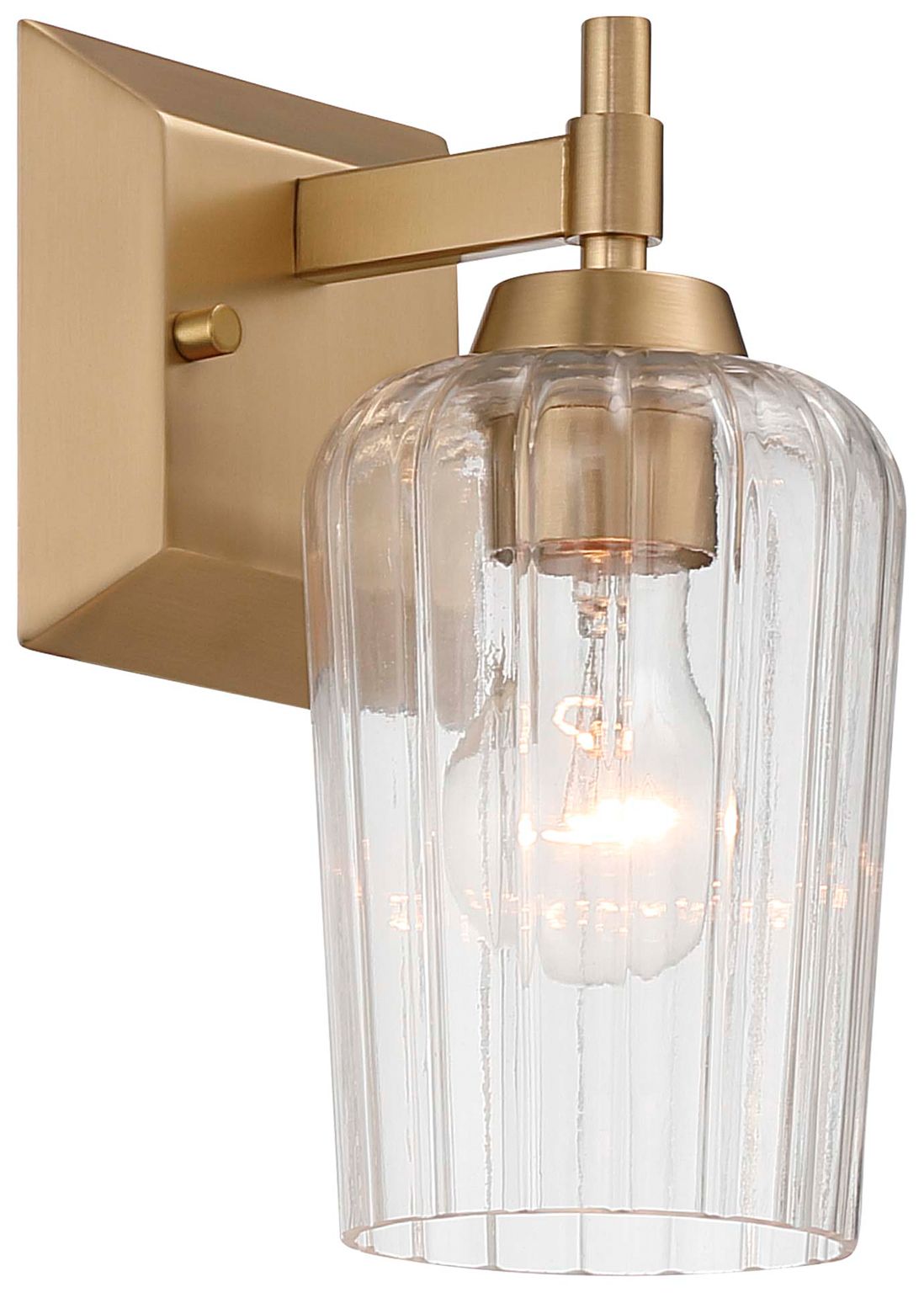 Image 7 Brilia 1-light Wall Sconce Vanity in BCB with Fluted Glass more views