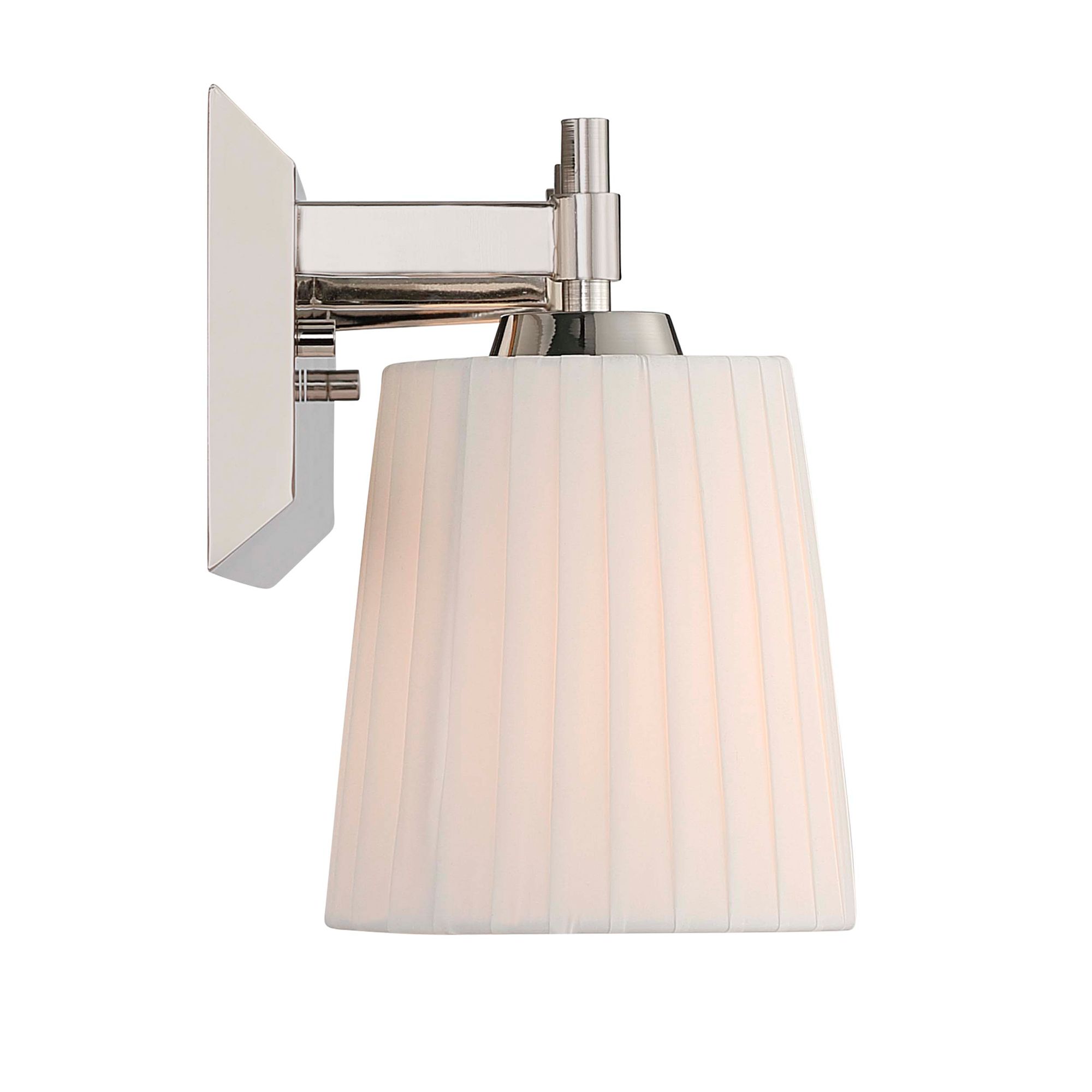 Image 3 Brilia 3-light Vanity in Polished Nickel with Pleated Shade more views