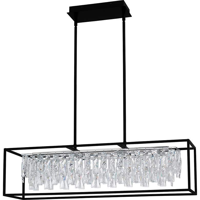 Image 2 Brillance 35 1/2" Wide Matte Black LED Linear Pendant more views