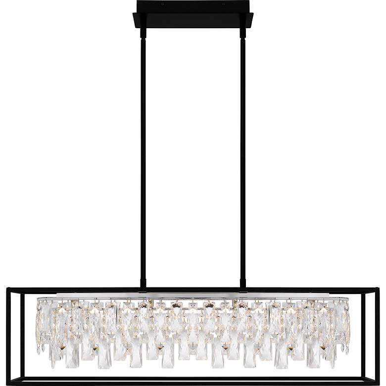 Image 3 Brillance 35 1/2" Wide Matte Black LED Linear Pendant more views