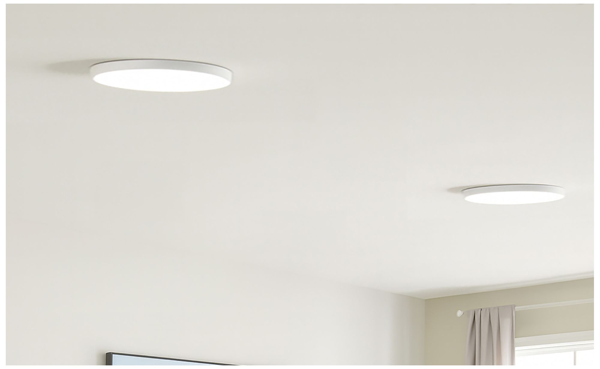 Image 5 Brim 14" Wide White LED Flush Mount more views