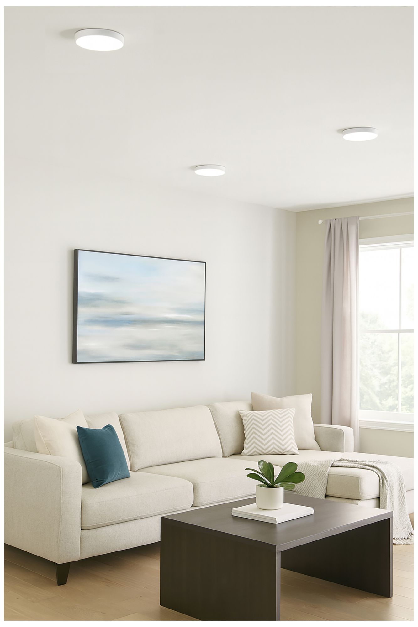 Image 4 Brim 7" Wide White LED Flush Mount more views