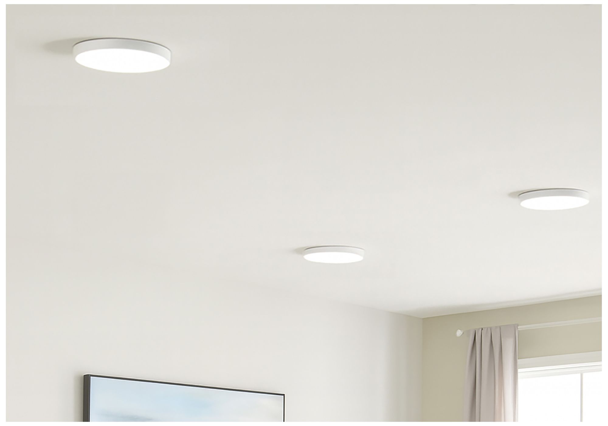 Image 5 Brim 9" Wide White LED Flush Mount more views