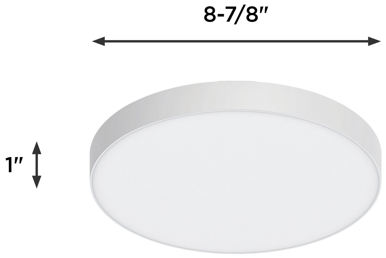 Image 7 Brim 9" Wide White LED Flush Mount more views