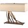 Brindille 16 1/2"H Bronze Accent Table Lamp with Flax Shade