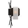 Brindille 18.9"H Right Oil Rubbed Bronze Sconce w/ Opal Glass Shade