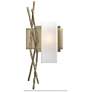 Brindille 18.9"H Right Orientation Soft Gold Sconce With Opal Glass Sh