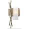 Brindille 18.9"H Right Orientation Soft Gold Sconce With Opal Glass Sh