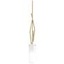 Brindille 3.5" Wide Modern Brass Mini-Pendant With Opal Glass Shade