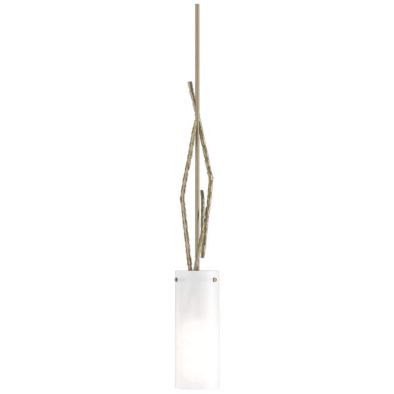 Image 1 Brindille 3.5" Wide Soft Gold Mini-Pendant With Opal Glass Shade
