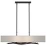 Brindille 42" Wide Black Pendant With Natural Anna Shade