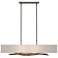 Brindille 42" Wide Bronze Pendant With Flax Shade