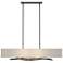 Brindille 42" Wide Natural Iron Pendant With Flax Shade