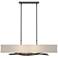 Brindille 42" Wide Oil Rubbed Bronze Pendant With Flax Shade