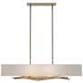 Brindille 42" Wide Soft Gold Pendant With Flax Shade