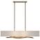Brindille 42" Wide Soft Gold Pendant With Flax Shade