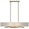 Brindille 42" Wide Soft Gold Pendant With Natural Anna Shade