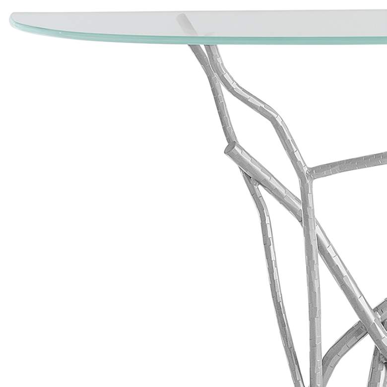 Image 2 Brindille 52" Wide Vintage Platinum Console Table more views