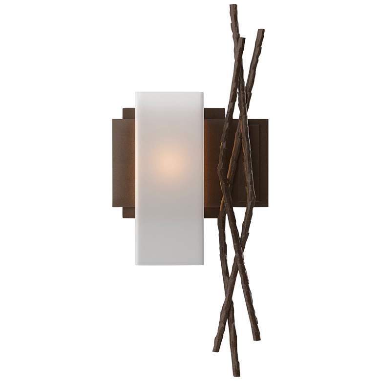 Image 1 Brindille Sconce - Bronze Finish - Opal Glass - Left Orientation