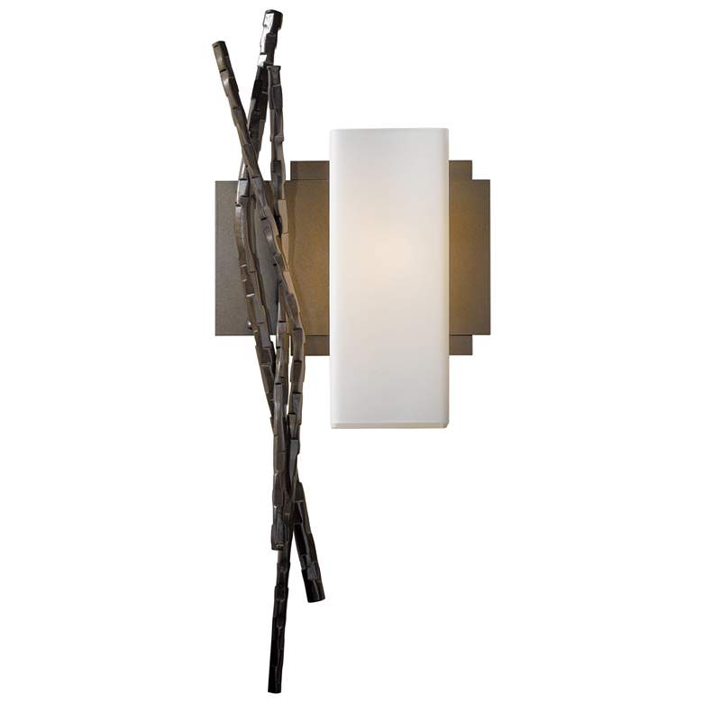 Image 1 Brindille Sconce - Bronze Finish - Opal Glass - Right Orientation